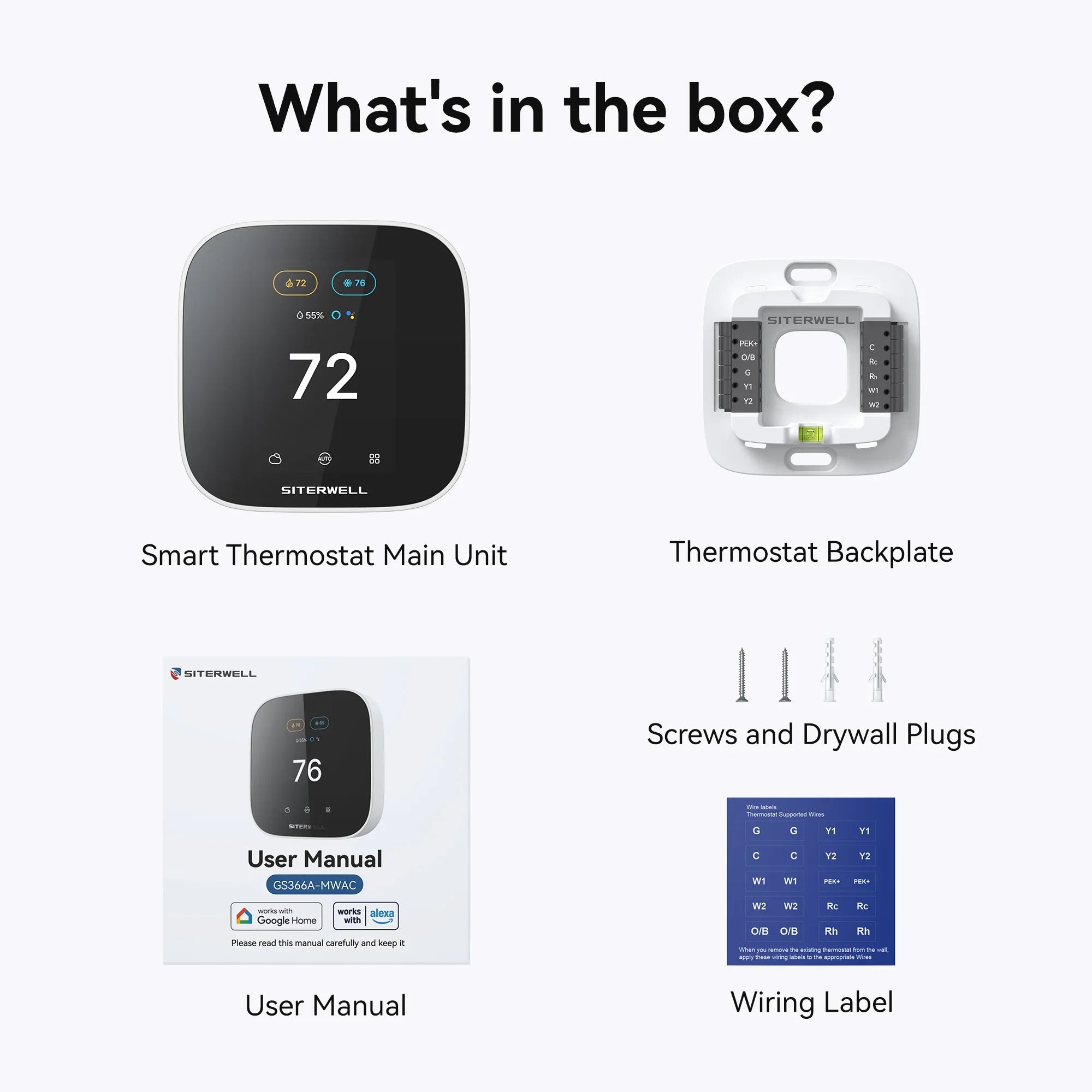 Siterwell Smart Thermostat GS366A-MWAC