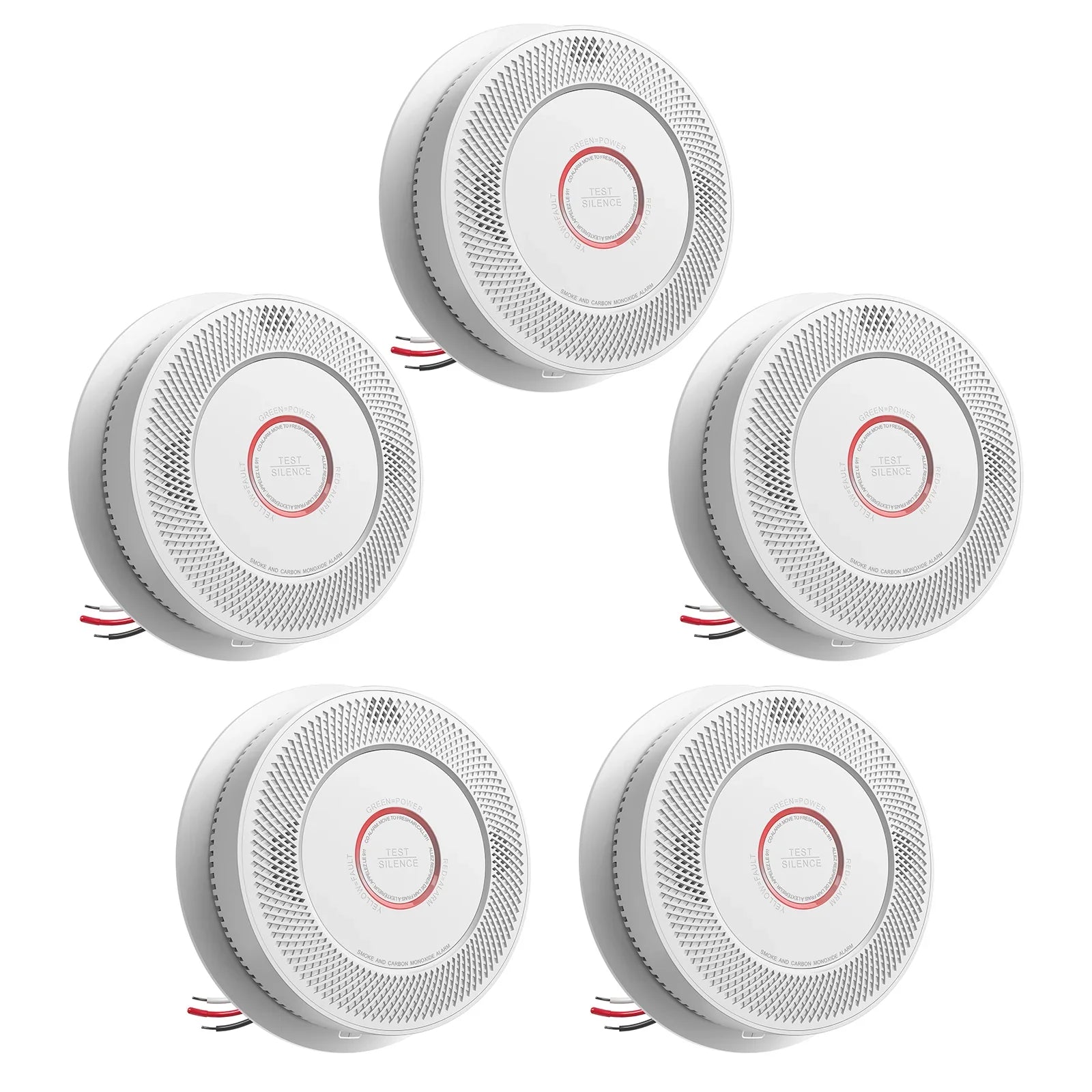 SITERWELL GS886A-3WCAR Hardwired Interconnected Smoke & Carbon Monoxide Alarm (Detector) | 10 Year Product Life