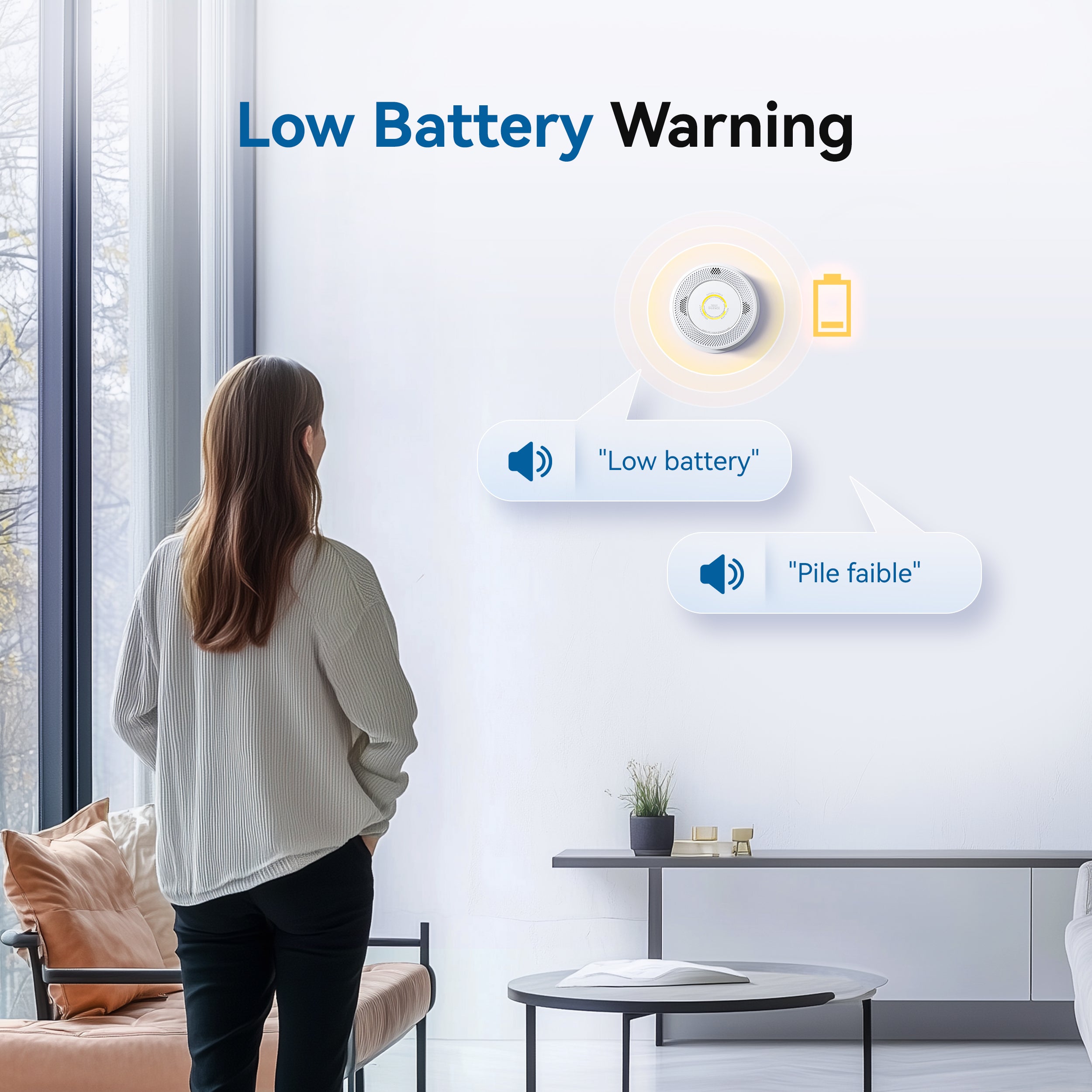 Siterwell A8612B-4 Standalone Smoke & CO Detector with 10-Year Battery