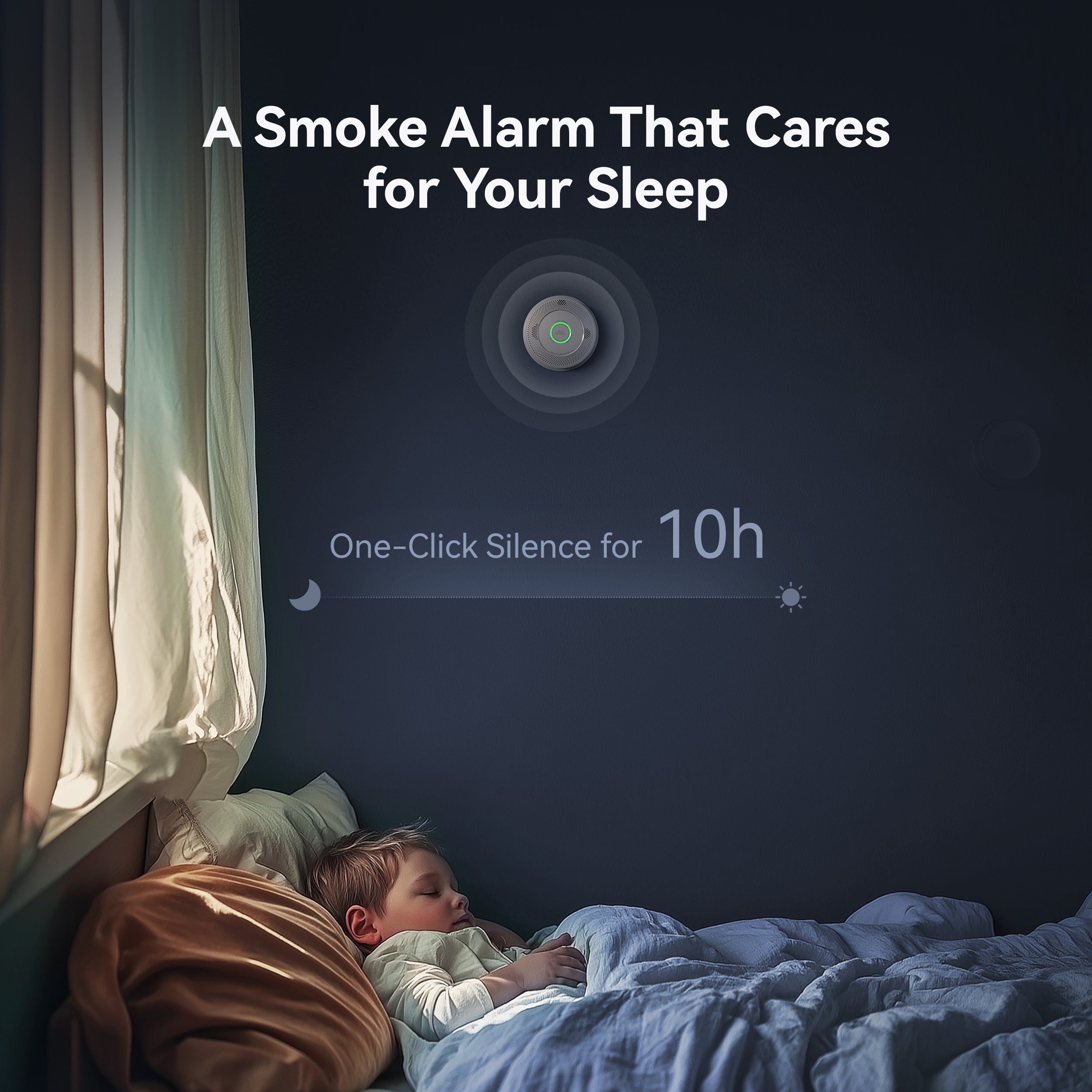 Siterwell A8612B-4 Standalone Smoke & CO Detector with 10-Year Battery