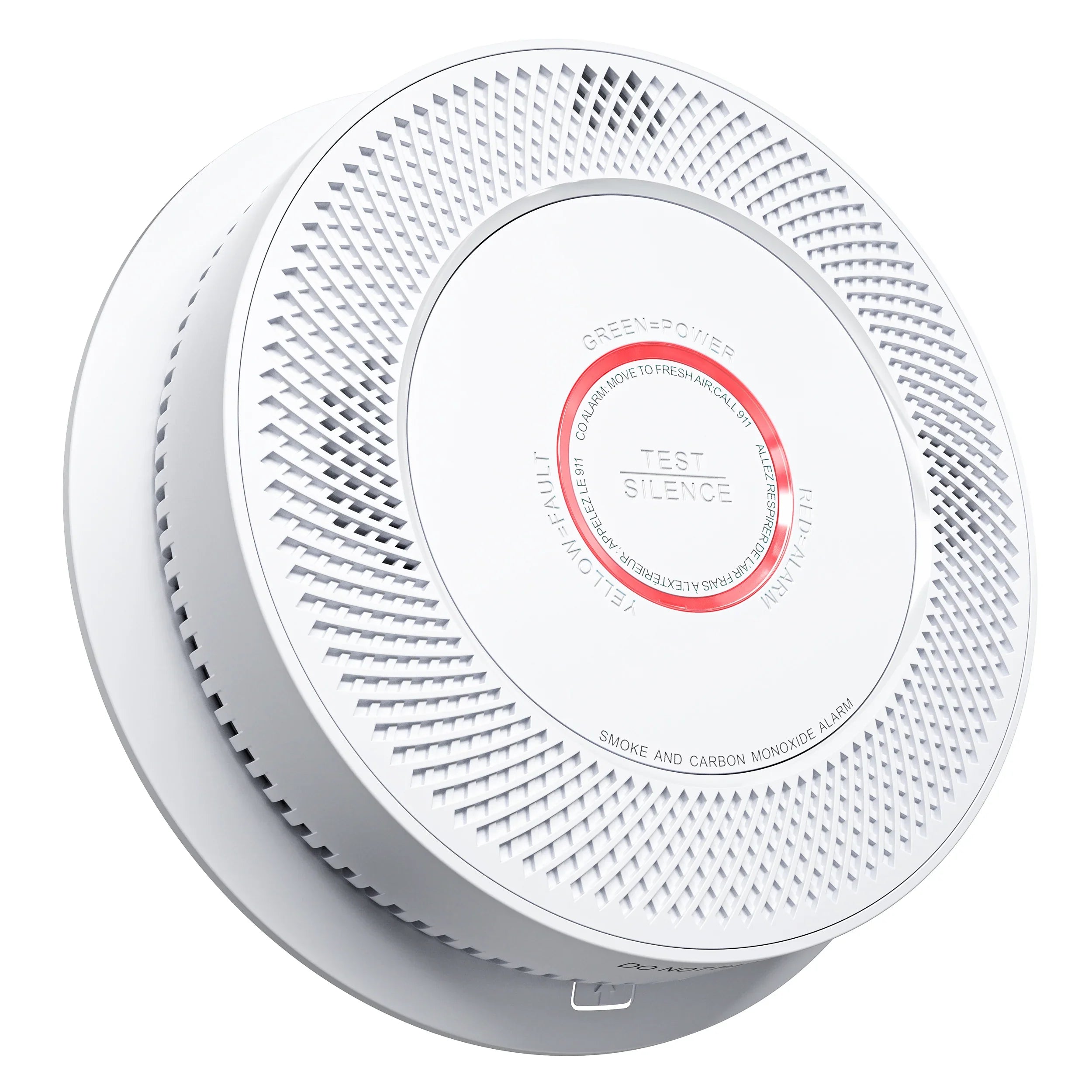 SITERWELL GS886-3NCDT Wireless Interconnected Smoke & Carbon Monoxide Alarm (Detector) with Dual Language Voice Alerts | 10-Year Battery