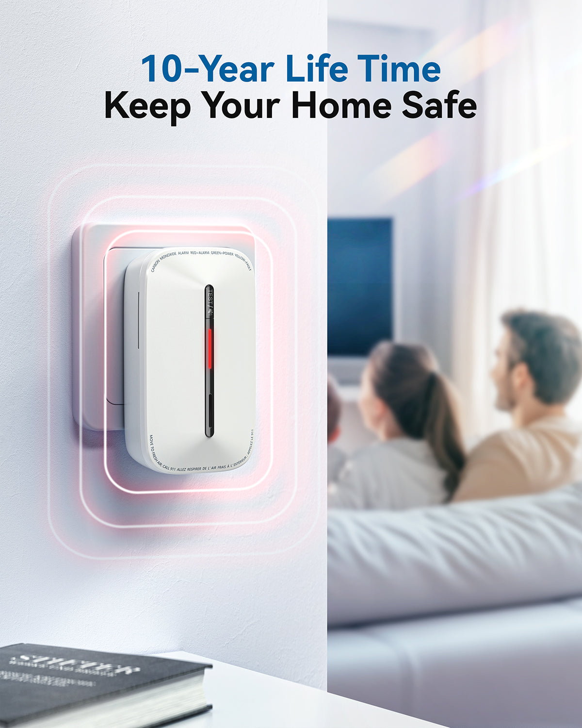 Siterwell 10-Year Lifespan Plug-in Portable CO Detector