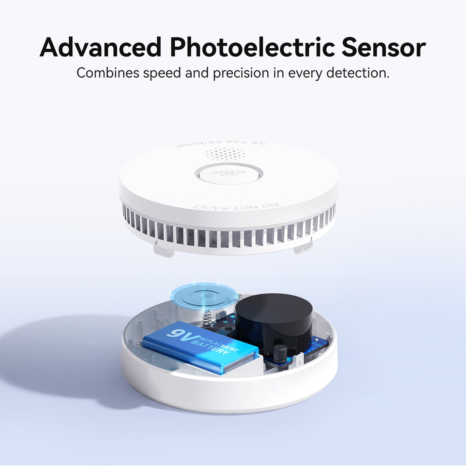 Siterwell GS509A Standalone Photoelectric Smoke Detector - 8 Pack