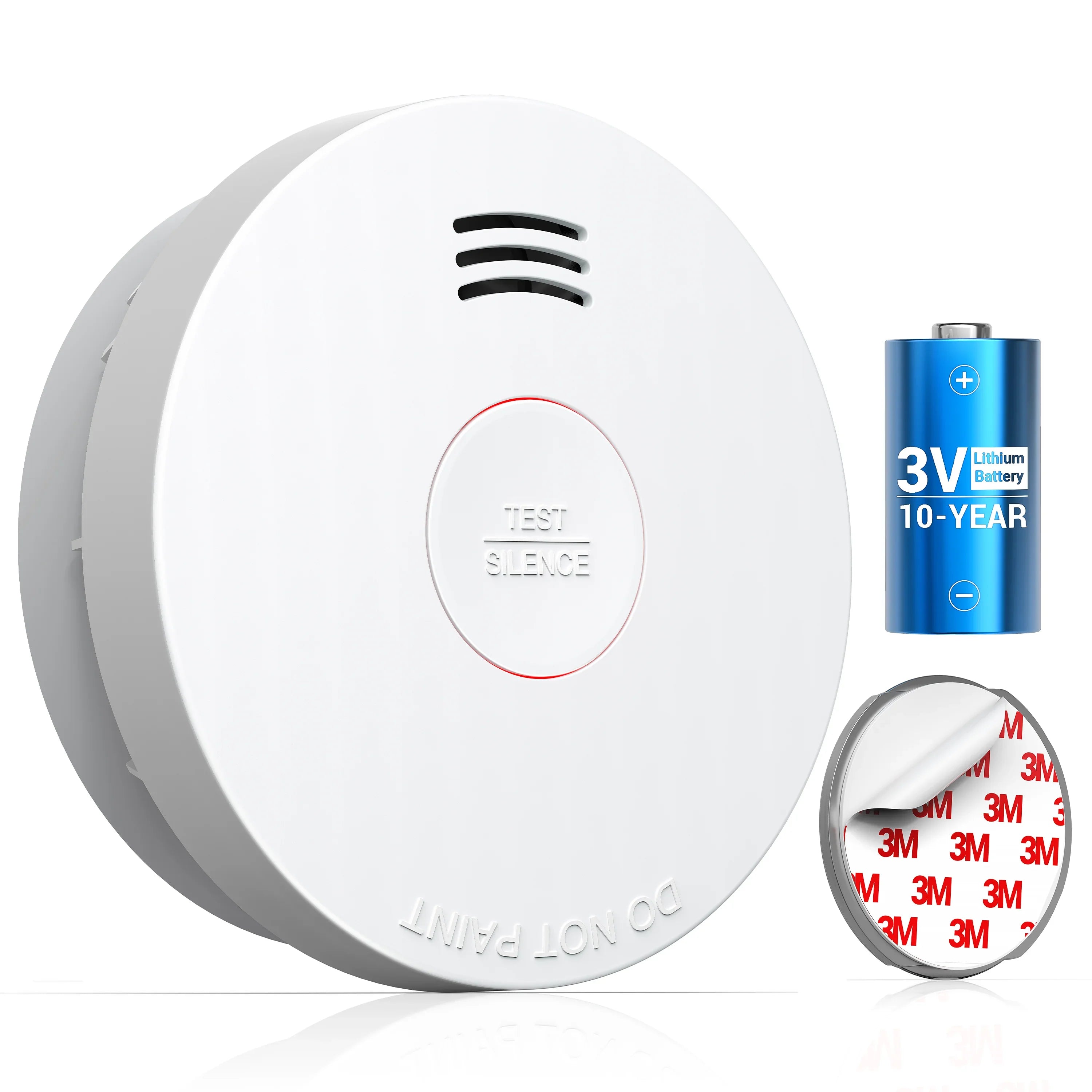 SITERWELL GS525A UL217 Listed Smoke Alarm(Detector) with Photoelectric Sensor, Low Battery & Fault Warning | 10 Year Battery
