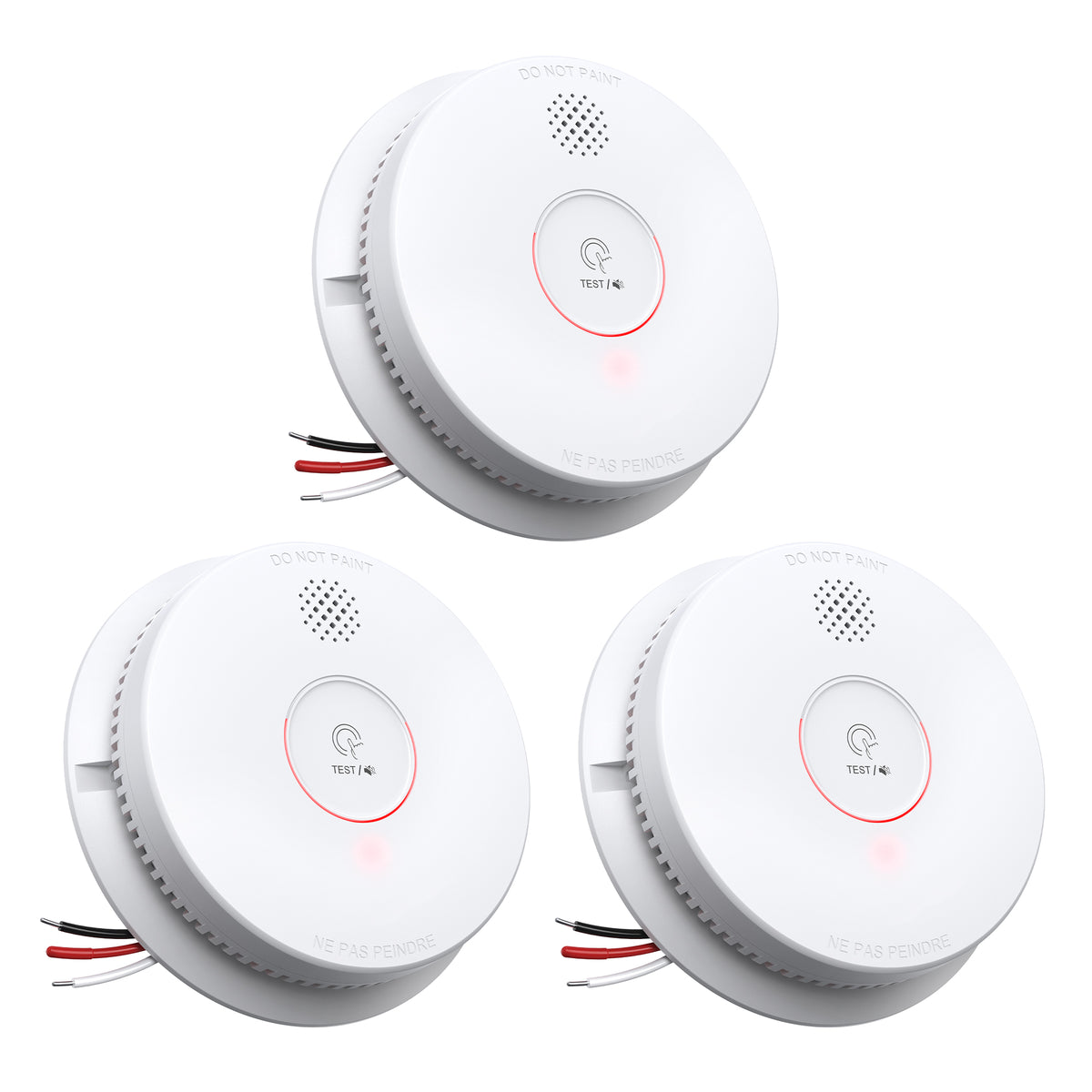 SITERWELL GS562A Hardwired Interconnected Smoke Alarm(Detector) with Test/Silence Button | 9V Backup Battery | UL217 Listed