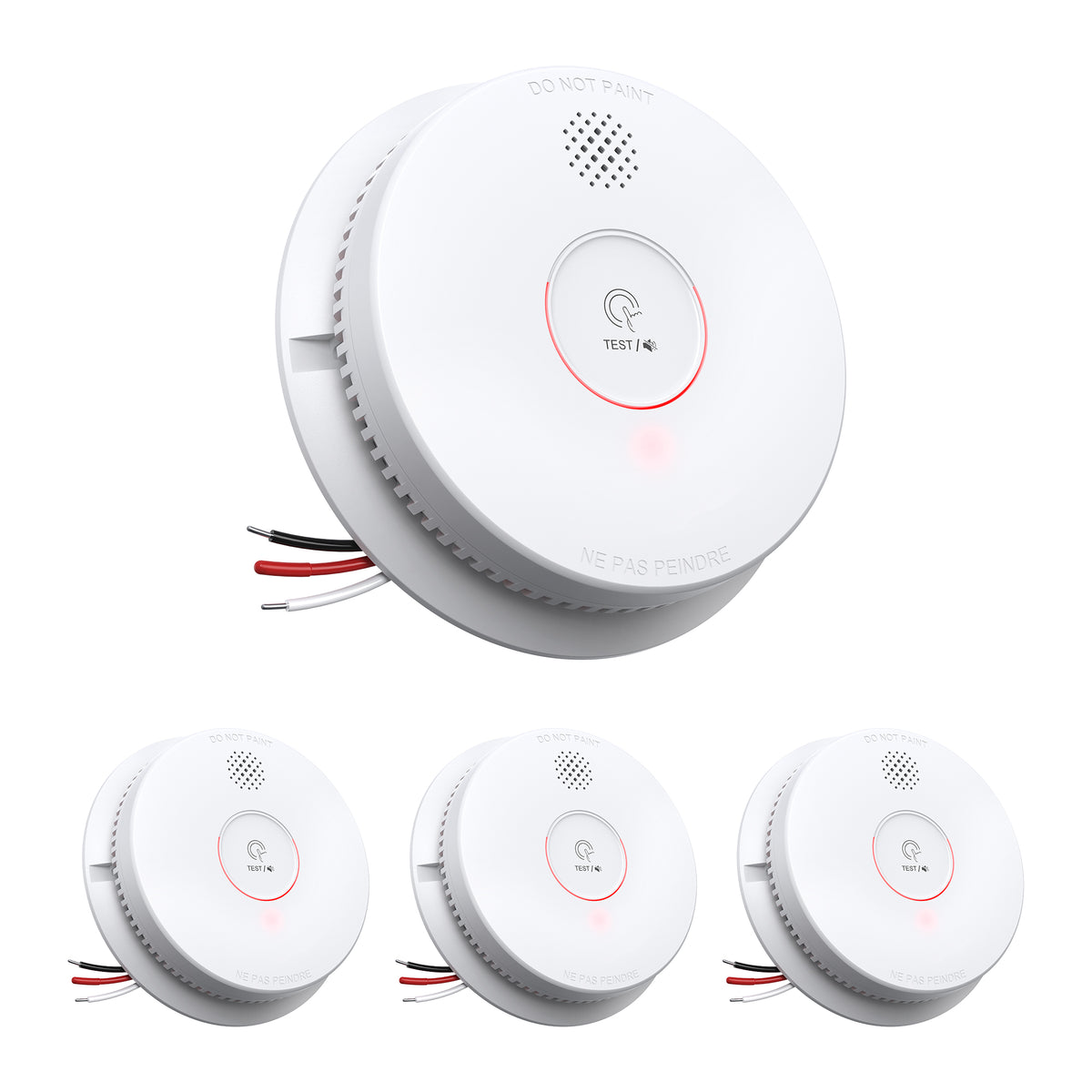 SITERWELL GS562A Hardwired Interconnected Smoke Alarm(Detector) with Test/Silence Button | 9V Backup Battery | UL217 Listed
