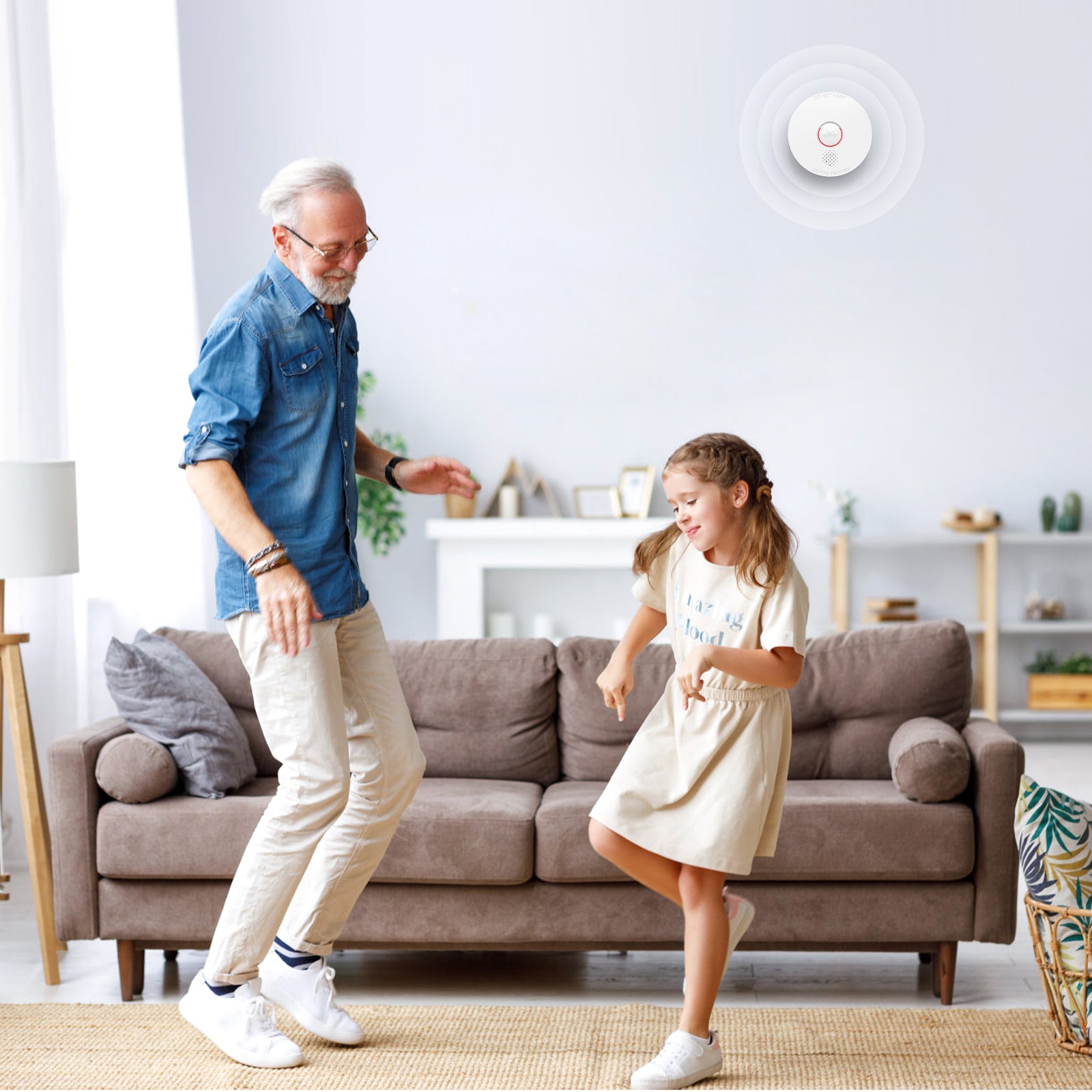 Siterwell GS509A Standalone Photoelectric Smoke Detector - 8 Pack