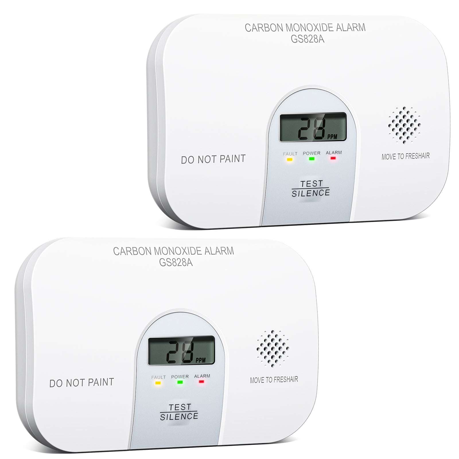 SITERWELL GS828A ETL Listed Travel Carbon Monoxide Alarm (Detector) with LCD Digital Display & Sound Warning | 7 Year Product Life