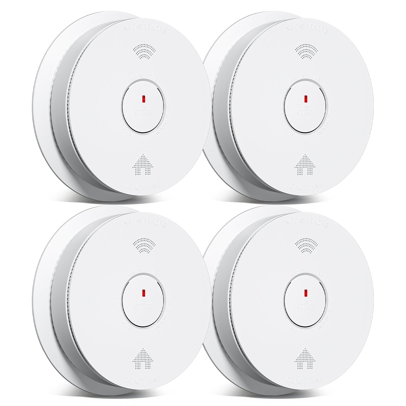 SITERWELL GS886-H02 2 in 1 Wireless Smoke & Carbon Monoxide Alarm (Detector) with Bilingual Voice Alerts | 10-Year Battery