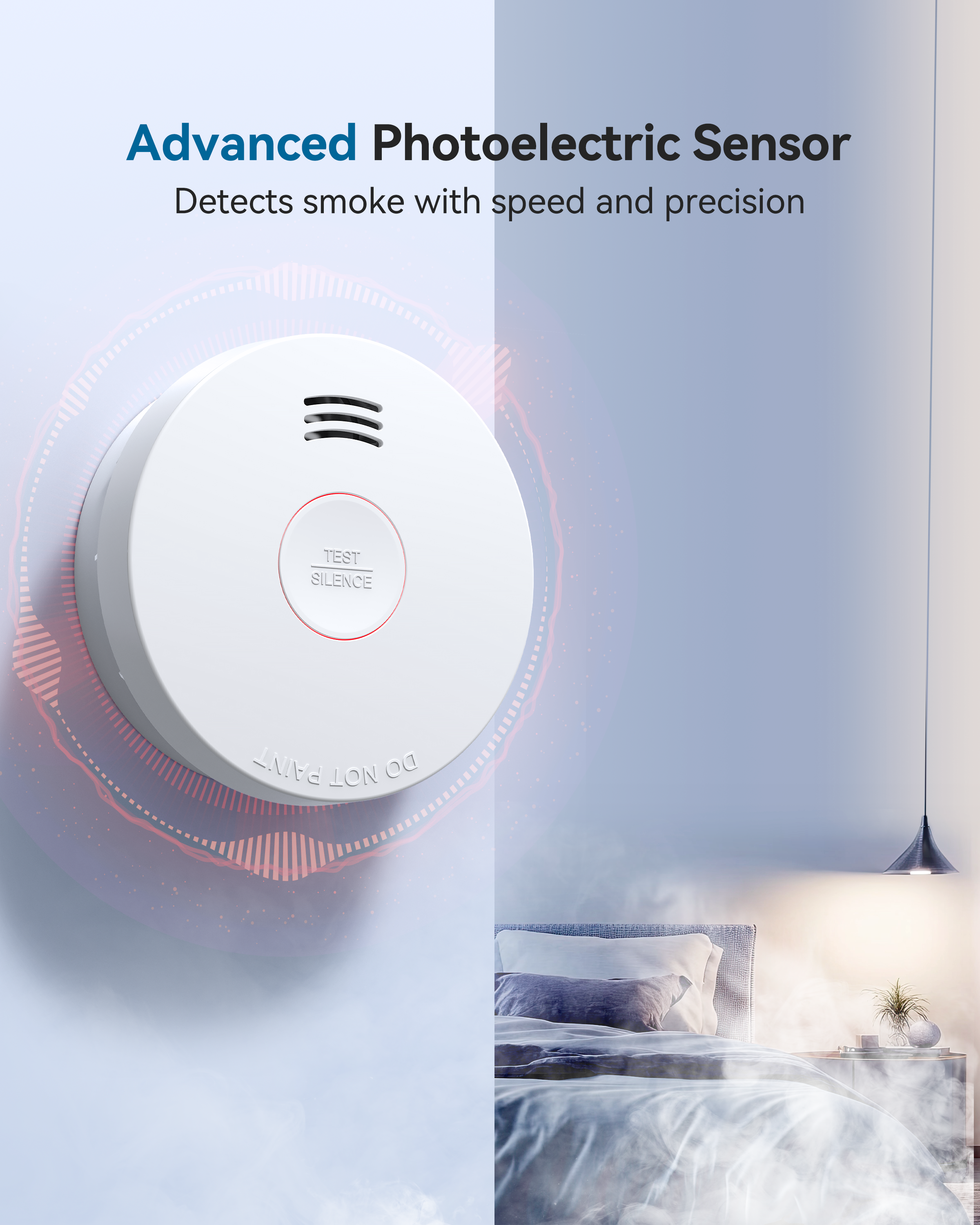 Siterwell GS525A Standalone Smoke Detector with 10-Year Battery - 4 Pack