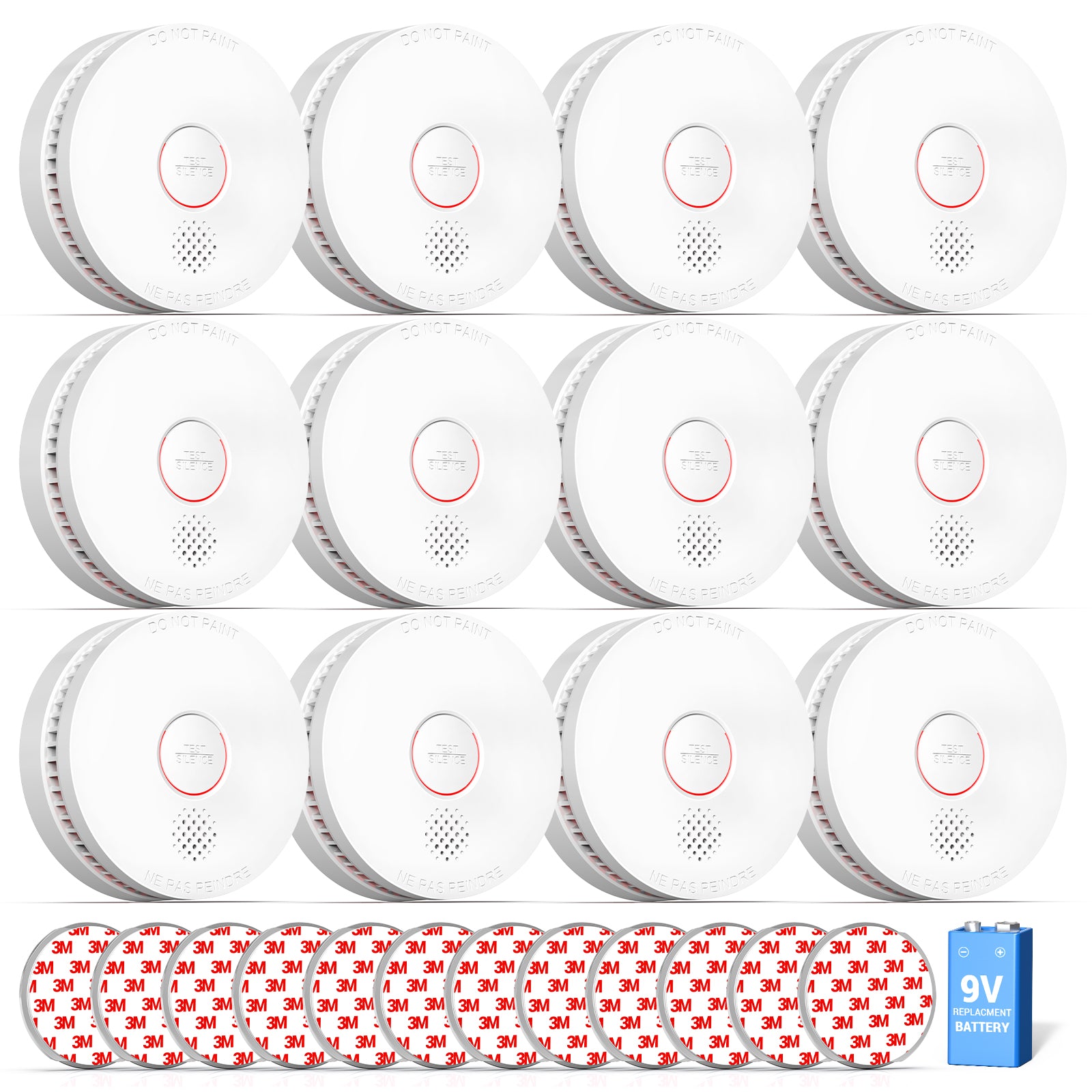 Siterwell GS509A Standalone Photoelectric Smoke Detector - 12 Pack