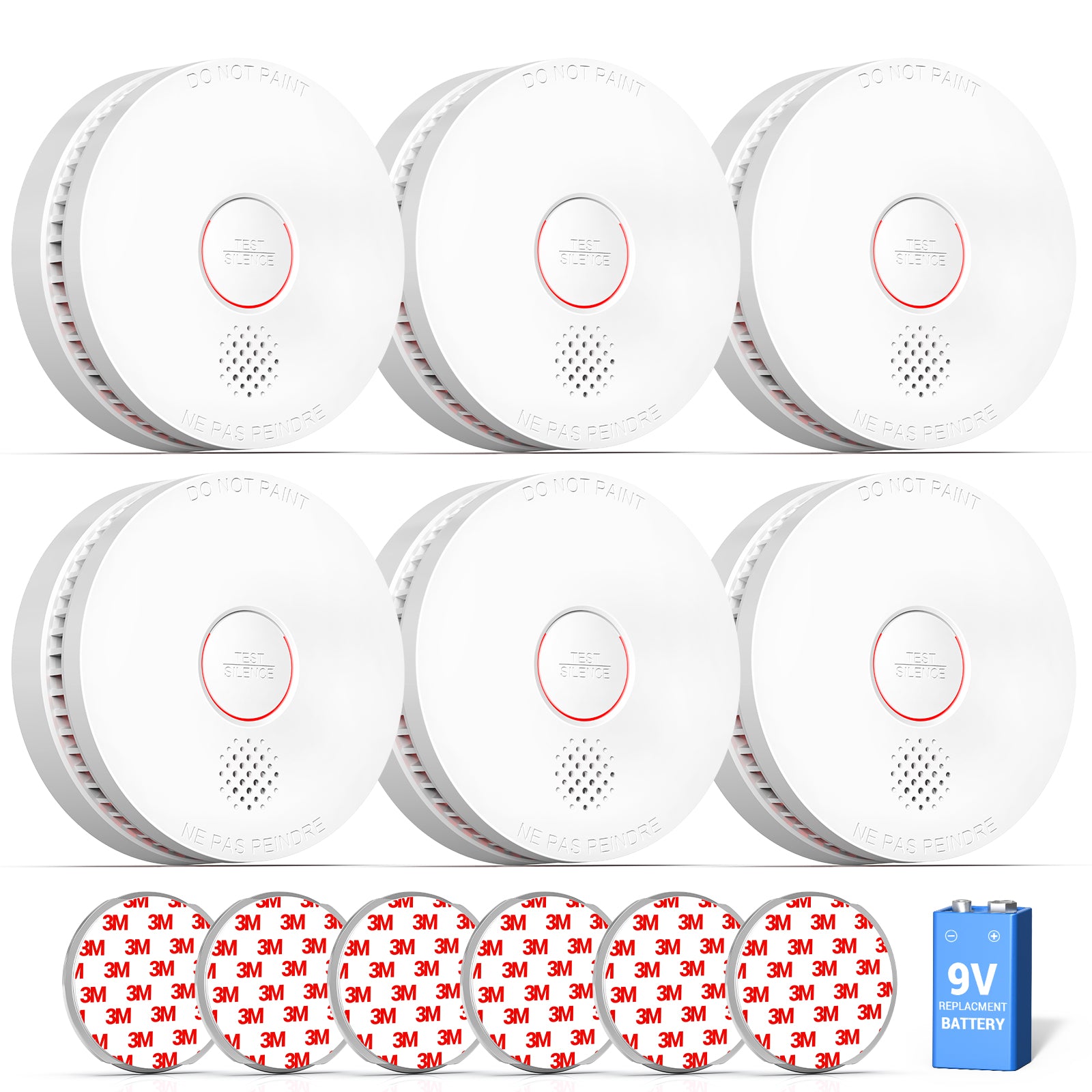 Siterwell GS509A Standalone Photoelectric Smoke Detector - 6 Pack