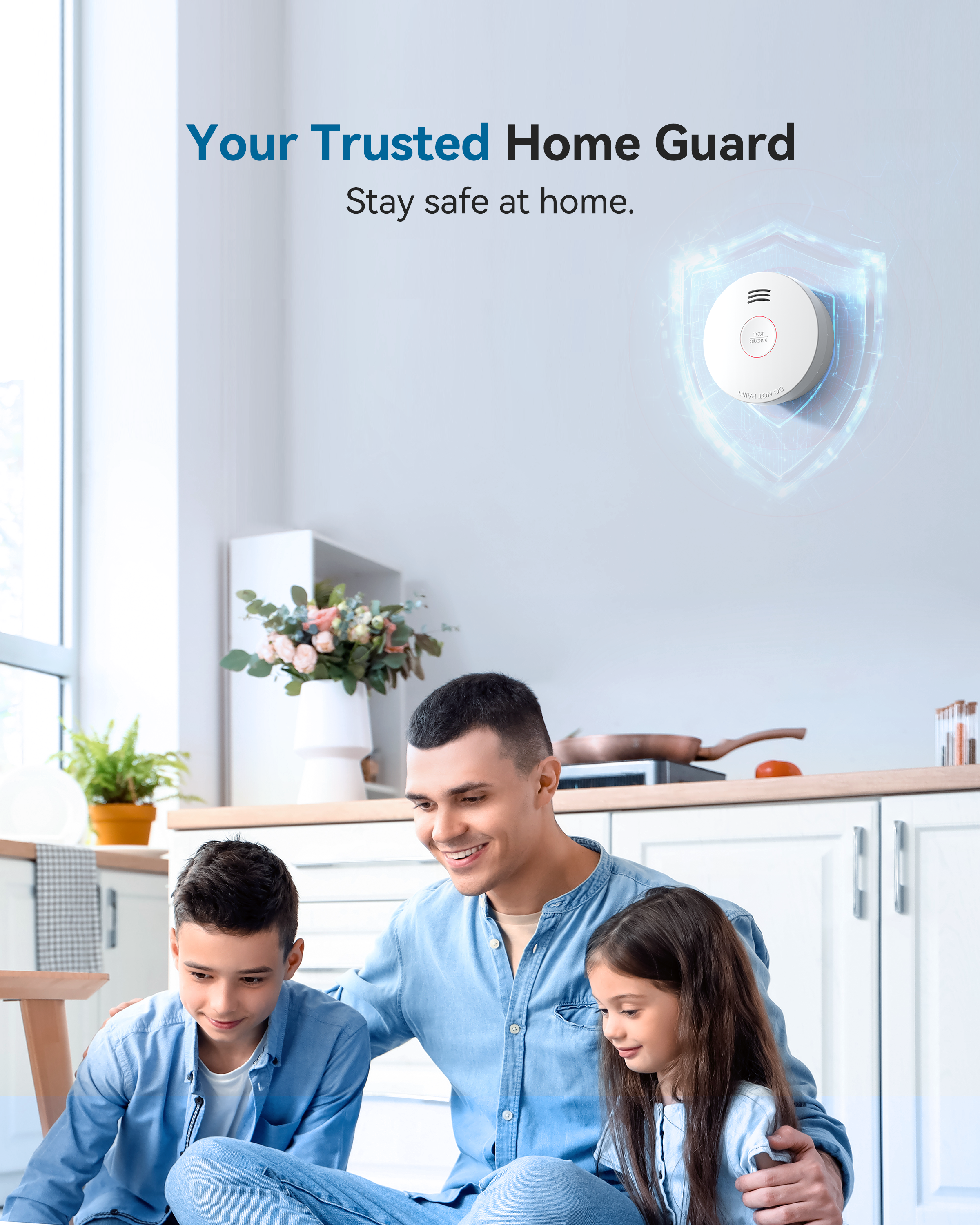 Siterwell GS525A Standalone Smoke Detector with 10-Year Battery - 4 Pack