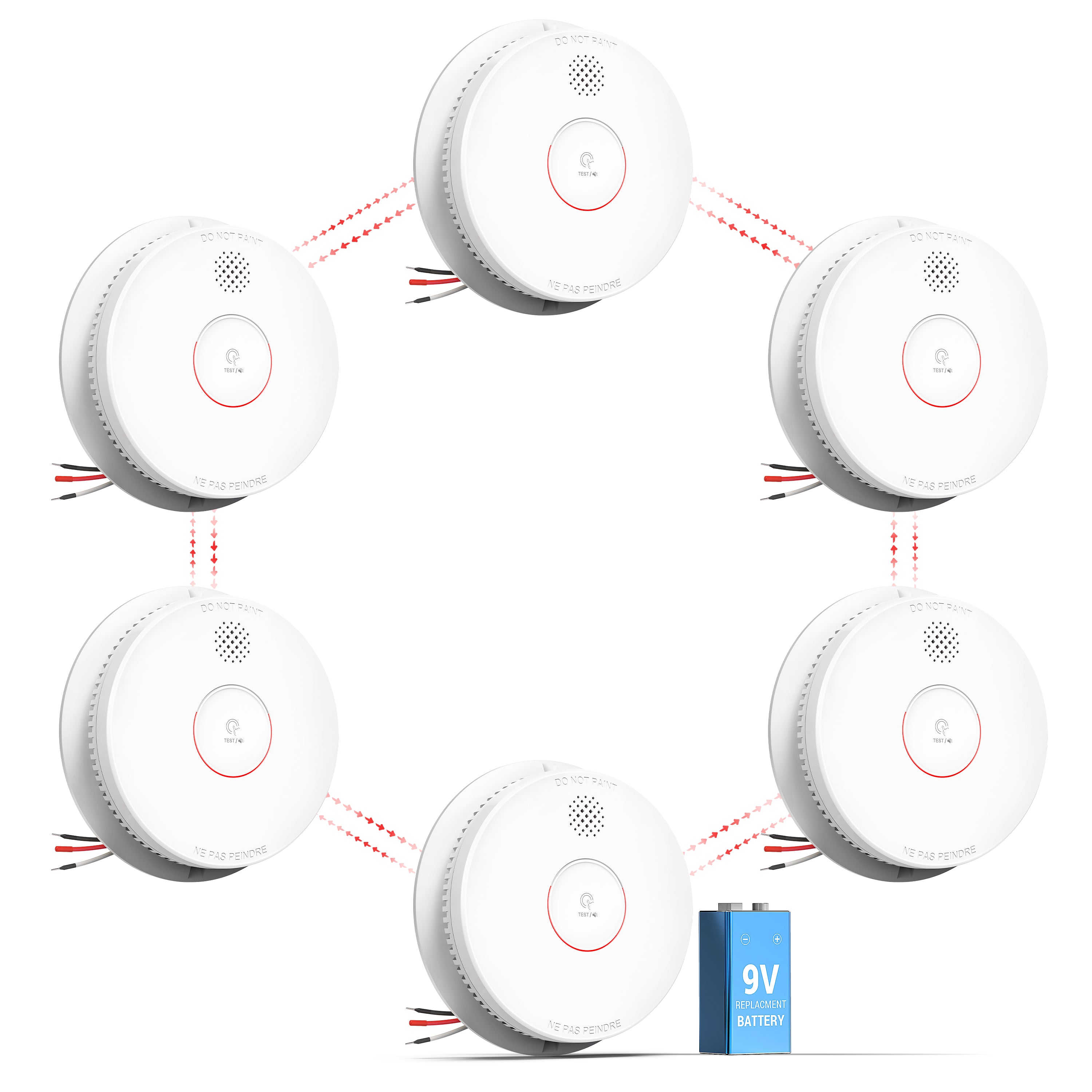 Siterwell GS562A Hardwired Interconnected Smoke Detector