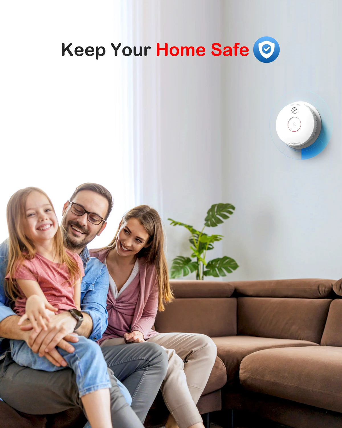 SITERWELL GS562A Hardwired Interconnected Smoke Alarm(Detector) with Test/Silence Button | 9V Backup Battery | UL217 Listed
