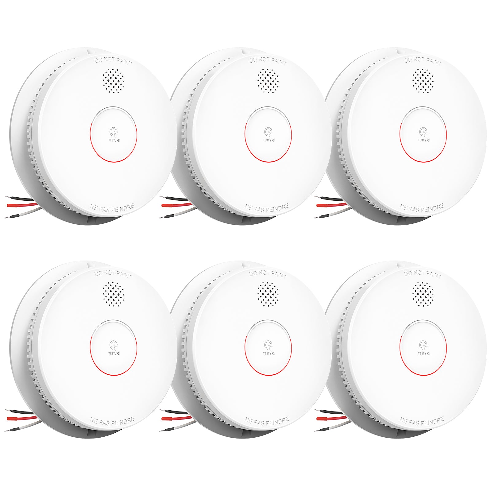 Siterwell GS562A Hardwired Interconnected Smoke Detector - 6 Pack