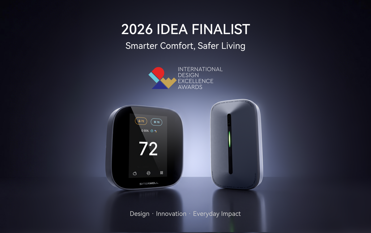 Siterwell GS366A Smart Thermostat and GS846A CO Alarm Named 2026 IDEA Finalists