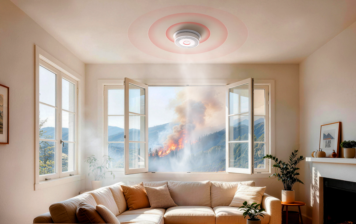 Wildfire Smoke in Your Home: Can a Smoke Alarm Detect It?