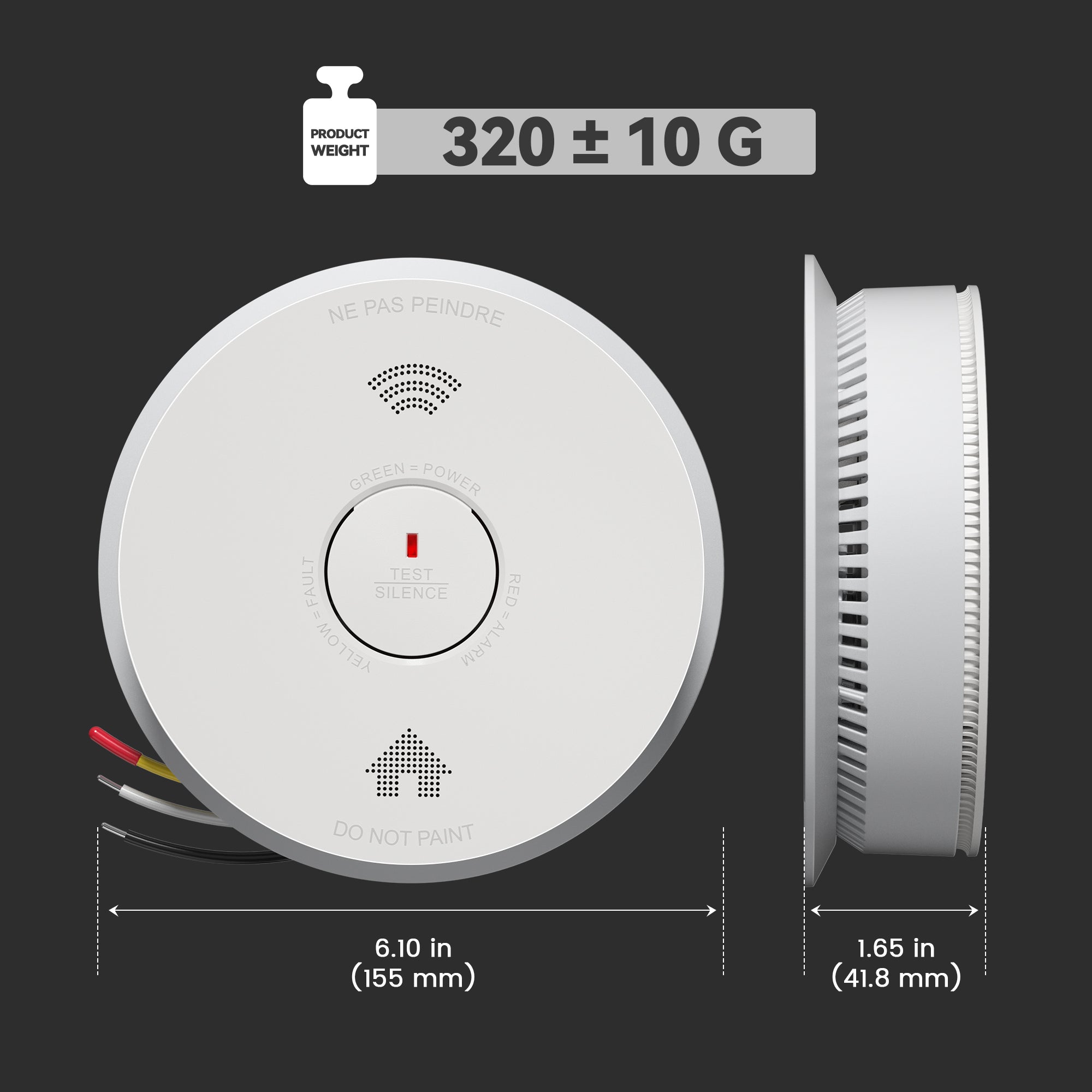 GS886F Hardwired Interconnected Combo Smoke & Carbon Monoxide Alarm