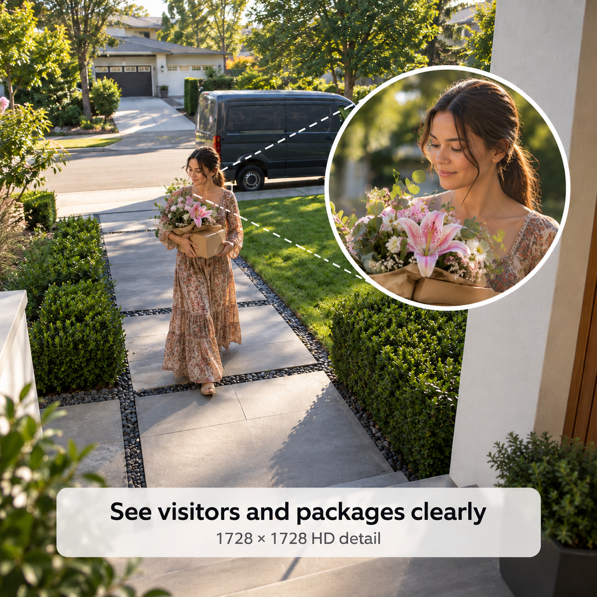 Bell J9 Plus Wireless Video Doorbell with 180° Head-to-Toe View