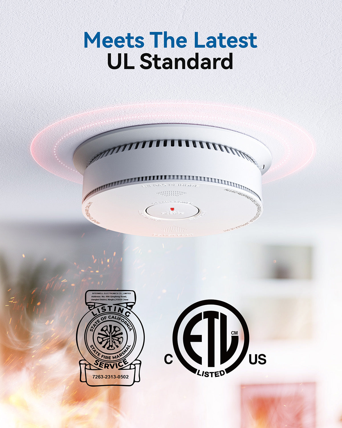 10-year Battery Hardwired Interconnected Smoke & Carbon Monoxide Combo Detector