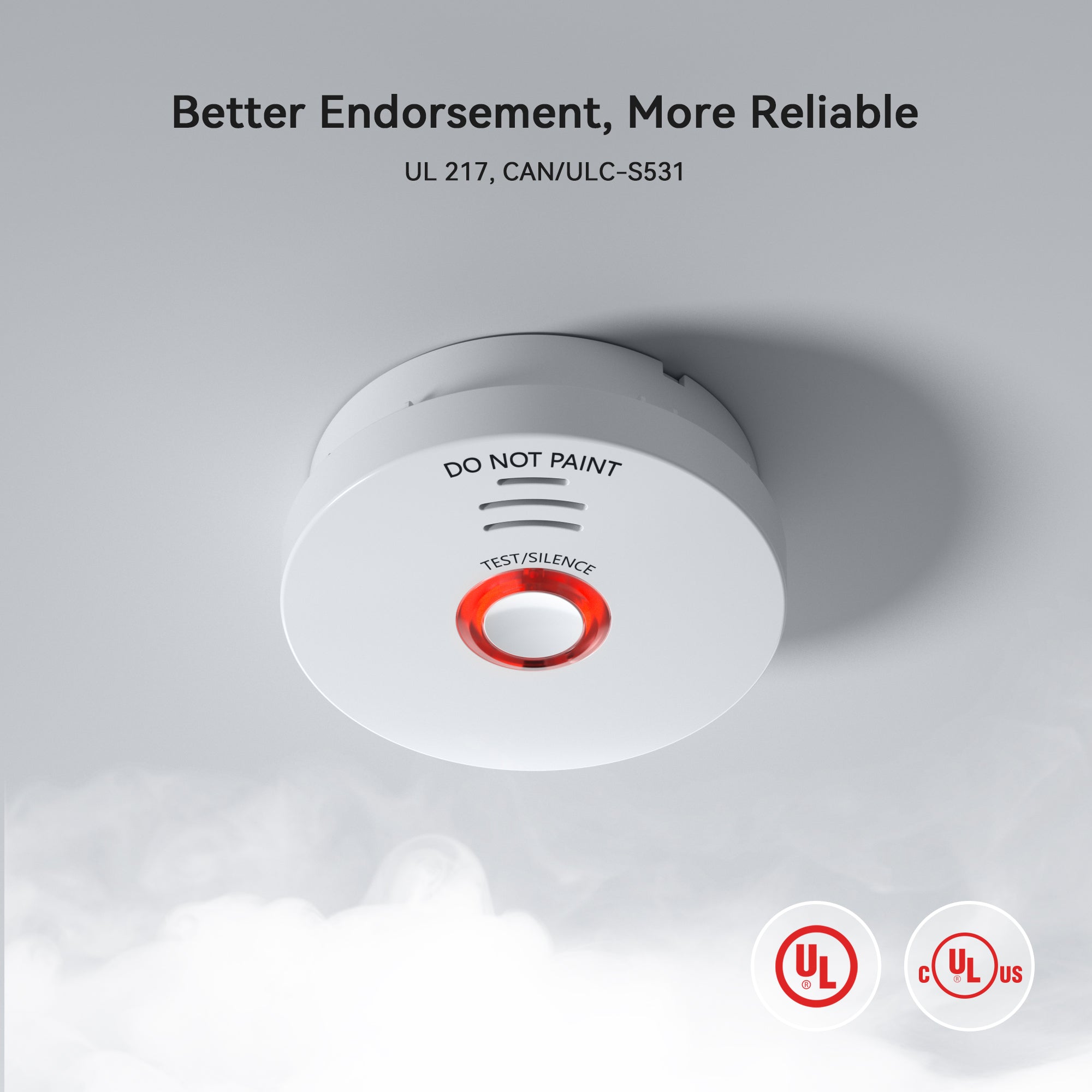 GS508C Photoelectric Smoke Alarm with 10-Year Battery
