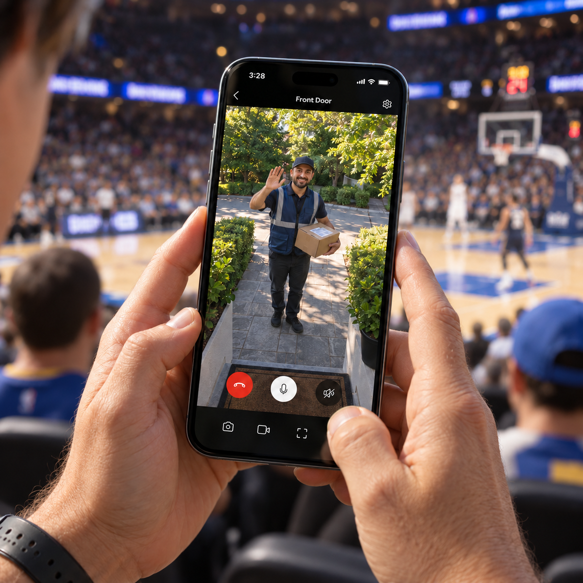 Bell J9 Plus Wireless Video Doorbell with 180° Head-to-Toe View