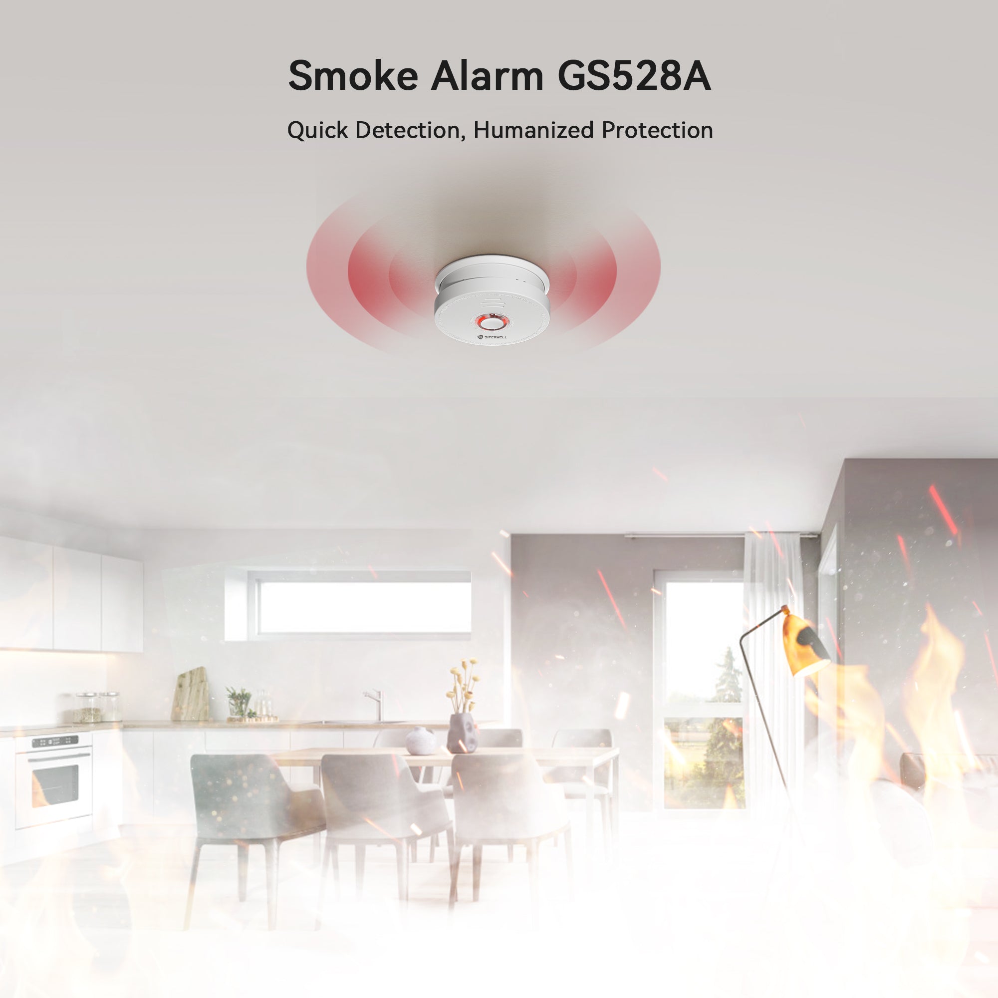 GS528A Battery Operated Photoelectric Smoke Alarm