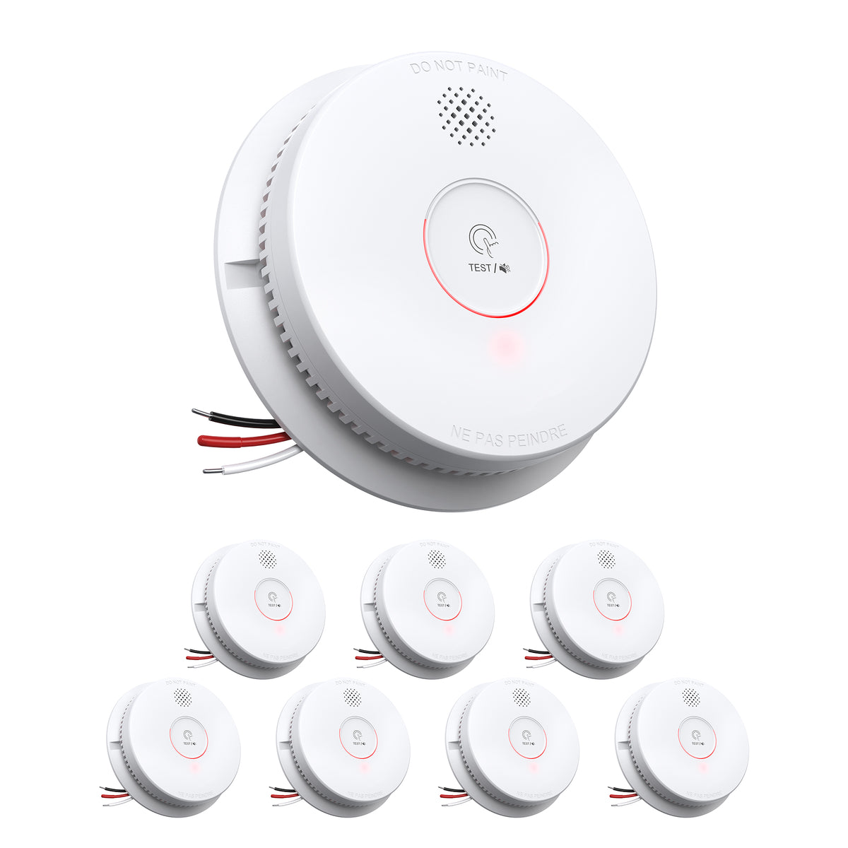 SITERWELL GS562A Hardwired Interconnected Smoke Alarm(Detector) with Test/Silence Button | 9V Backup Battery | UL217 Listed