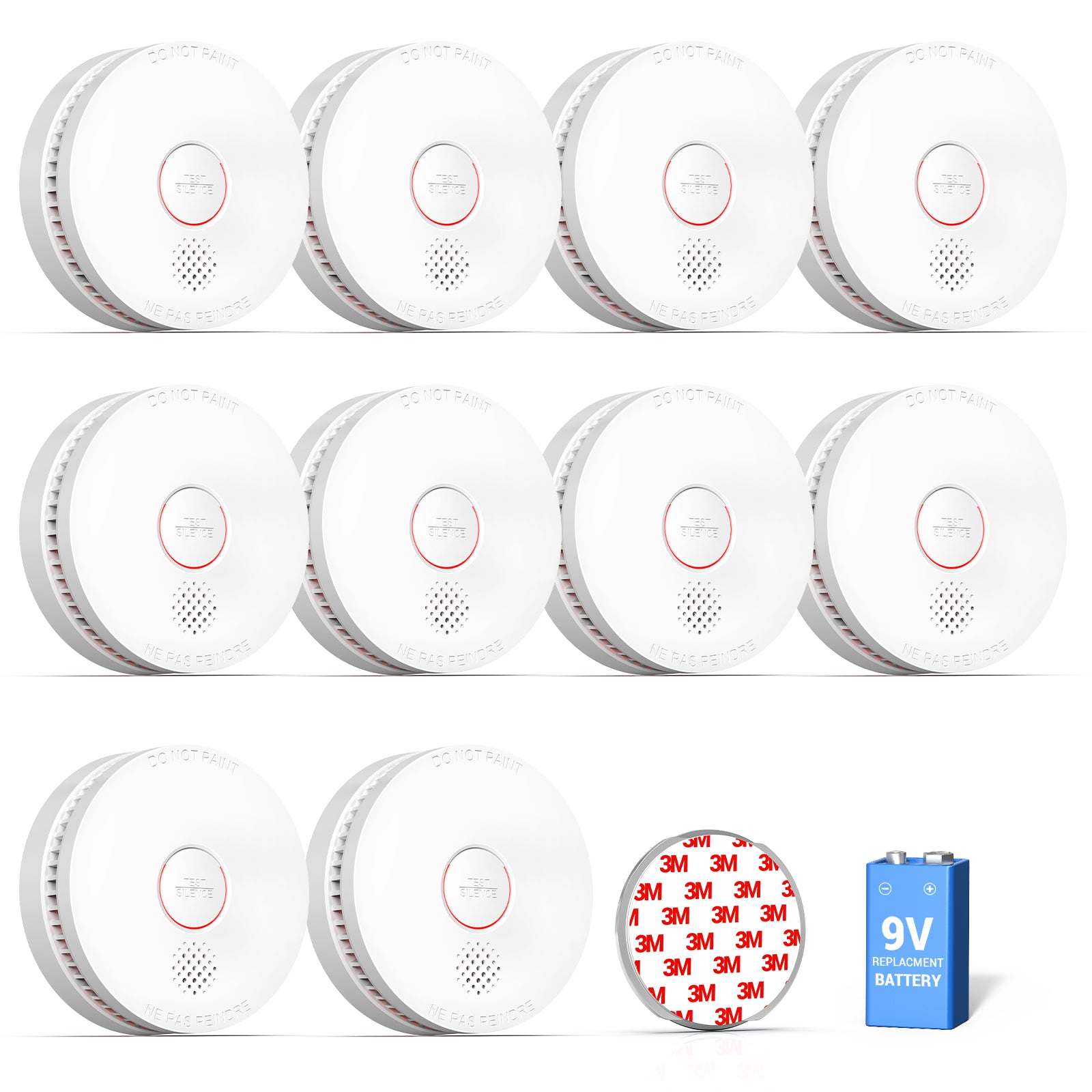 Siterwell GS509A Standalone Photoelectric Smoke Detector - 10 Pack