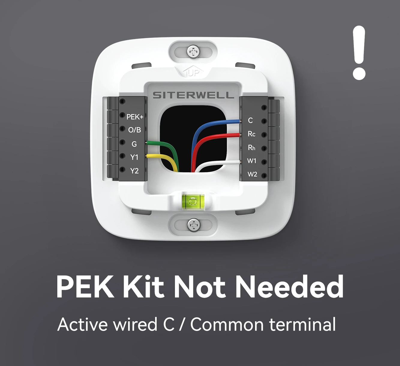 PEK kit not needed when an active C-wire is correctly connected.